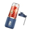 thumbnail image 1 of Mixeur Alimentaire Rechargeable USB 400ml 6 Lames Bleu avec Couvercle Tasse, 1 of 9