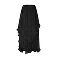 thumbnail image 4 of Women's Skirt Fashion Solid Color Elastic Waist Skirts Ethnic Style Lace Retro Irregular Half Jupes Mujer Holiday Streetwear, 4 of 7
