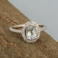 thumbnail image 4 of 1.75 Ctw Oval Shape Aquamarine 925 Sterling Silver Solitaire Accents Women Anniversary Ring, 4 of 7