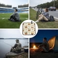 thumbnail image 6 of Funny Chicken Egg Cute Farm Foldable Seat Cushion for Bleachers, Stadium Seats, Camping & Outdoor Events, Portable Lightweight Pad with Carabiner, 6 of 6