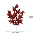 thumbnail image 2 of Fake Leave Simulation Plants Artificial Maple Leaves Branches Garden Hotal Office Bar Decorative Red Background Wedding, 2 of 11