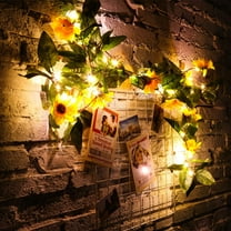 Artificial Sunflower Led Lights, Sunflower Garland with Lights Battery Operated Flower Fairy String Lights for Bedroom Wedding Birthday Party Home Garden Decor