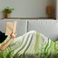 thumbnail image 3 of Green Soft Flannel Fleece Blanket, Fresh Spring Nature Inspiration Abstract Wavy Framework Grass Butterflies, Cozy Plush for Indoor and Outdoor Use, 50" x 70", Apple Green Fern Green, by Ambesonne, 3 of 5