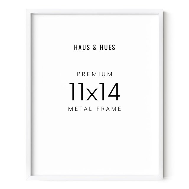 Haus And Hues Blanco 11X14 Marco De Fotos Aluminio Moderno 14.0X11.0 Pulgadas 0.75 Pulgadas De Profundidad 1 Pieza Unisex Adulto Blanco