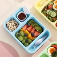 thumbnail image 7 of HengDidi 3-Pack Divided Bento Box Set Microwave Safe Leak-Proof Food Containers Stackable Compartments Salad Meal Prep Travel Picnic Lunch Storage Kit, 7 of 7