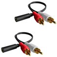 thumbnail image 1 of Cable de audio con conector en Y, audio hembra de 3,5 mm a 2 RCA macho, 1 of 6