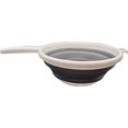 thumbnail image 2 of Handy Housewares Colador de cocina de silicona plegable, redondo, de 8 pulgadas, para ahorrar espacio, con asa, color blanco (1 paquete), 2 of 4