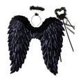 thumbnail image 4 of Diadema de alas de ángel, accesorio de decoración para cosplay, regalo, disfraz de hada, diadema de alas para juegos de rol, actuación festiva de Hall Negro 60cmx60cm, 4 of 8