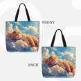 thumbnail image 2 of Fotbe Cloud Sleeping Cat Bolsa Tote con Estampado para Mujer, Bolsos con Cremallera, Bolsa de Hombro Casual de Gran Capacidad con Bolsillos Internos, 2 of 7