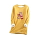 thumbnail image 2 of Pntutb Moda para mujer Estampado de Navidad Manga regular Otoño Invierno Suelta Vacaciones Casual Manga Cuello redondo Camisa tops Pntutb Pntutb-5479, 2 of 5