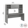thumbnail image 3 of Echo 72W Computer Desk with Hutch in Modern Gray - Engineered Wood, 3 of 5