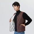 thumbnail image 4 of Aislamiento de felpa de otoño e invierno para hombres, bolsillo interior del chaleco agrandado, chaleco corto con diamantes para hombres, 4 of 4