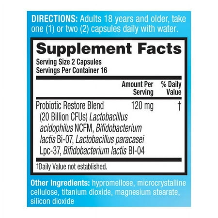 Digestive Advantage Advanced Probiotics Multi-Strain Support Capsules (24 count), 20 Billion CFUs Per Serving