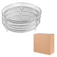 thumbnail image 2 of Fiocias 3 Pieces Air Fryer Rack Drying Rack Stacker Trays Mesh Basket Set Chips Roasting round 20cm, 2 of 7