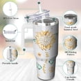 thumbnail image 3 of 40 Oz Tumbler with Handle and Straw, Double Wall Coffee Travel Mug Spill Proof Leak Proof, Reusable Insulated Water Bottle 40 Oz, Stainless Steel Cup with Handle and Straw Gifts for Women, 3 of 3