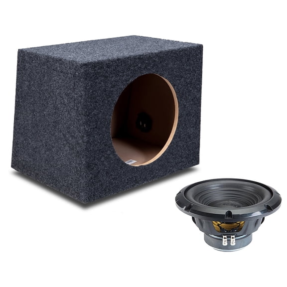 Alpine Universal Rearfire Sealed Single 10" W10S4 Loaded Subwoofer Sub Box Enclosure 250W RMS 4 Ohm