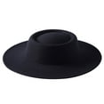 thumbnail image 1 of Female Hat Solid Color Flat-Top Cap Blower Hat Woolen Cap Fedoras, 1 of 5