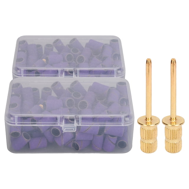 Bandas de Lijado para Taladros de Uñas Nikou Grano Fino 240 Estuche Morado