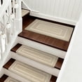 thumbnail image 3 of PURE ERA 2' x 3' Stair Tread Landing Mat Indoor Carpet Doormat Floor Mat Area Rug Self-adhensive Non-slip Back (Cream Gray Rectangle,24 in.x36 in.), 3 of 6