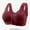 Wine, variant on Everyday Bra for Women Plus Size High Support Front Clourse Bras Seamless Thin Bralettes Plus Size Breathable No Underwire Soft Bra