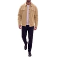 thumbnail image 2 of Men's Casual Lapel Button Long Sleeves Trucker Jacket for Everyday Wear XL Khaki, 2 of 6