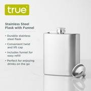 True Stainless Steel Liquor Flask for Travel, Camping, Hiking, Outdoor, 6oz