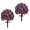 Purple Pink, variant on Artificial Flowers for Outdoors, Faux Outdoor Plants Fake Plants Topiary Balls Artificial Outdoor Set of 2 with Ground Spike for Home Front Porch Patio Garden Decor, Orange