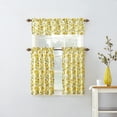 thumbnail image 4 of No. 918 Sunny Sunflower Print Semi-Sheer Rod Pocket Kitchen Curtains, 54" x 36" in Yellow, 4 of 5