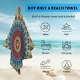 thumbnail image 4 of GZHJMY Beach Towel for Women Girls, Blue Vintage Abstract Patterns Bath Towel, Oversized Lightweight Sport Towel, 31x71 Inch, 4 of 7