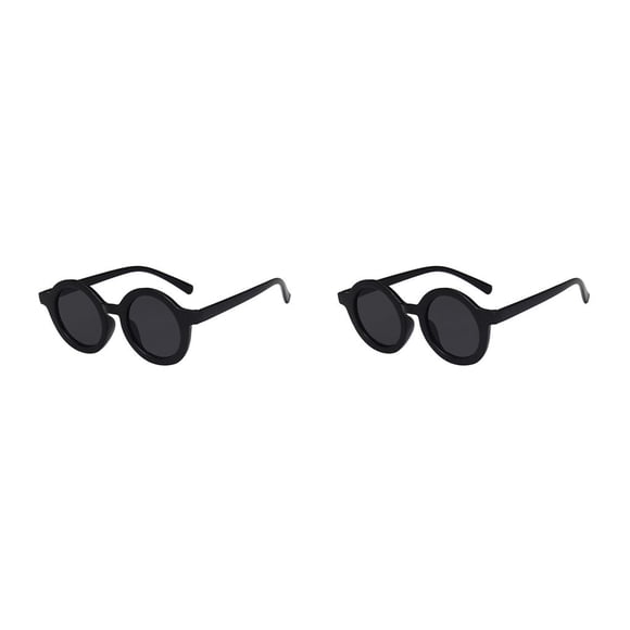 Minnieouse Gafas de sol ópticas redondas Gafas de bebé Crema Ropa de ojos Accesorios de ropa de moda para protección de ojos Negro brillante Gris Gris negro brillante 2piezas Minnieouse CBP392223
