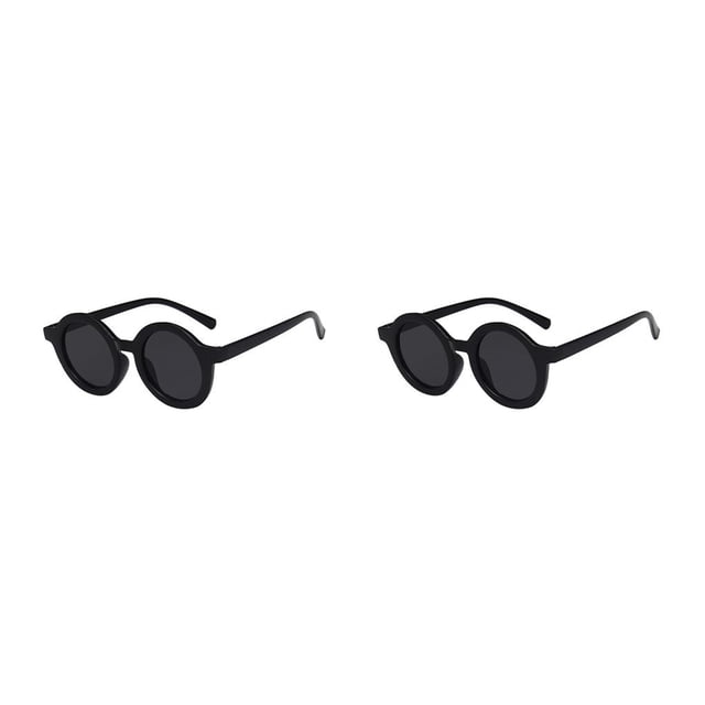 Minnieouse Gafas de sol ópticas redondas Gafas de bebé Crema Ropa de ojos Accesorios de ropa de moda para protección de ojos Negro brillante Gris Gris negro brillante 2piezas Minnieouse CBP392223