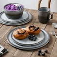 thumbnail image 4 of Stone Lain Vince Rustic Stoneware Dinnerware Set, Service for 4, Grey, 4 of 6