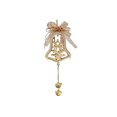 thumbnail image 1 of Metal Bell Shaped Ornament With Reindeer (Gold) - Set of 6, 1 of 1