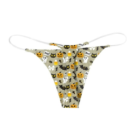 

HHei_K Womens Summer Casual Thong Low Waist Bikini Print Panty