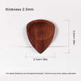 thumbnail image 3 of 1Pcs Wooden Acoustic Guitar Picks Bass Ukulele Plectrum Hearted Shape Plectrum, 3 of 8