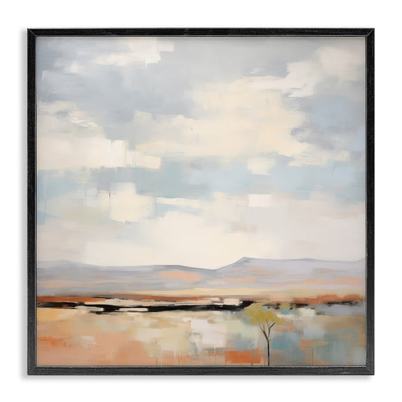 Stupell Industries Contemporary Modern Desert Black Framed Giclee Art, 17 x 17, by Irena Orlov