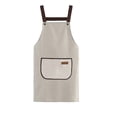thumbnail image 2 of Unisex Waterproof and Oil-Resistant Kitchen Apron with Adjustable Neck Strap, Wipeable PVC Material, Front Pocket, 70 x 68 cm, Multicolor, 2 of 6
