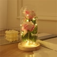 thumbnail image 6 of Light-Up Eternal Rose Dome - Preserved Real Touch Flower in Glass Dome with LED Illuminated Base, Elegant Home Decor & Gift for Her for Anniversary, Valentine's Day, Birthday, 6 of 7