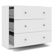 Tvilum Studio 3 Drawer Dresser for Adults, White