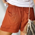 thumbnail image 2 of Trendfront Women's Plus Size High Waisted Butterfly Embroidery Shorts Elastic Tie Waist with Pockets Casual Summer Shorts, 2 of 8