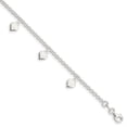thumbnail image 1 of 925 Sterling Silver Heart Anklet Ankle Bracelet Love, 1 of 6