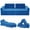 Blue, variant on 8Pcs Modular Kids Couch Kids Sofa for Playroom Sofa Toddler Couch Christmas Gift