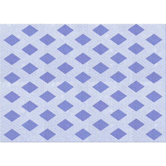 Ahgly Company Indoor Rectangle Patterned Lavender Blue Area Rugs, 2' x 5'