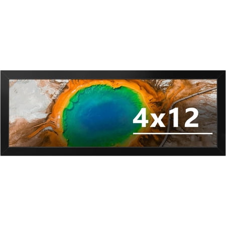 4x12 Picture Frame for Wall Display, 4x12 Black Picture Frame with Shatter Resistant Plexiglass, Stable and Sturdy 4 x 12 Poster Frame for Wall Display, Handpicked Gift Collection, 1 Pack