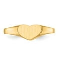thumbnail image 4 of 14K Yellow Gold Ring Band Signet 5.5x7.5mm Closed Back Heart, Size 8, 4 of 5
