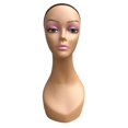 thumbnail image 1 of Cabeza de maniquí femenino, cara de cosmetología profesional, liviana, marrón, pelucas portátiles Modelo de exhibición Soporte de peluca para gafas, 1 of 9