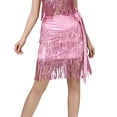thumbnail image 4 of Daznico Belly Dance Fringe Scarf Skirt with Sequins and Metallic for Performance and Practice,Mardi Gras Clothing,One Size, 4 of 4