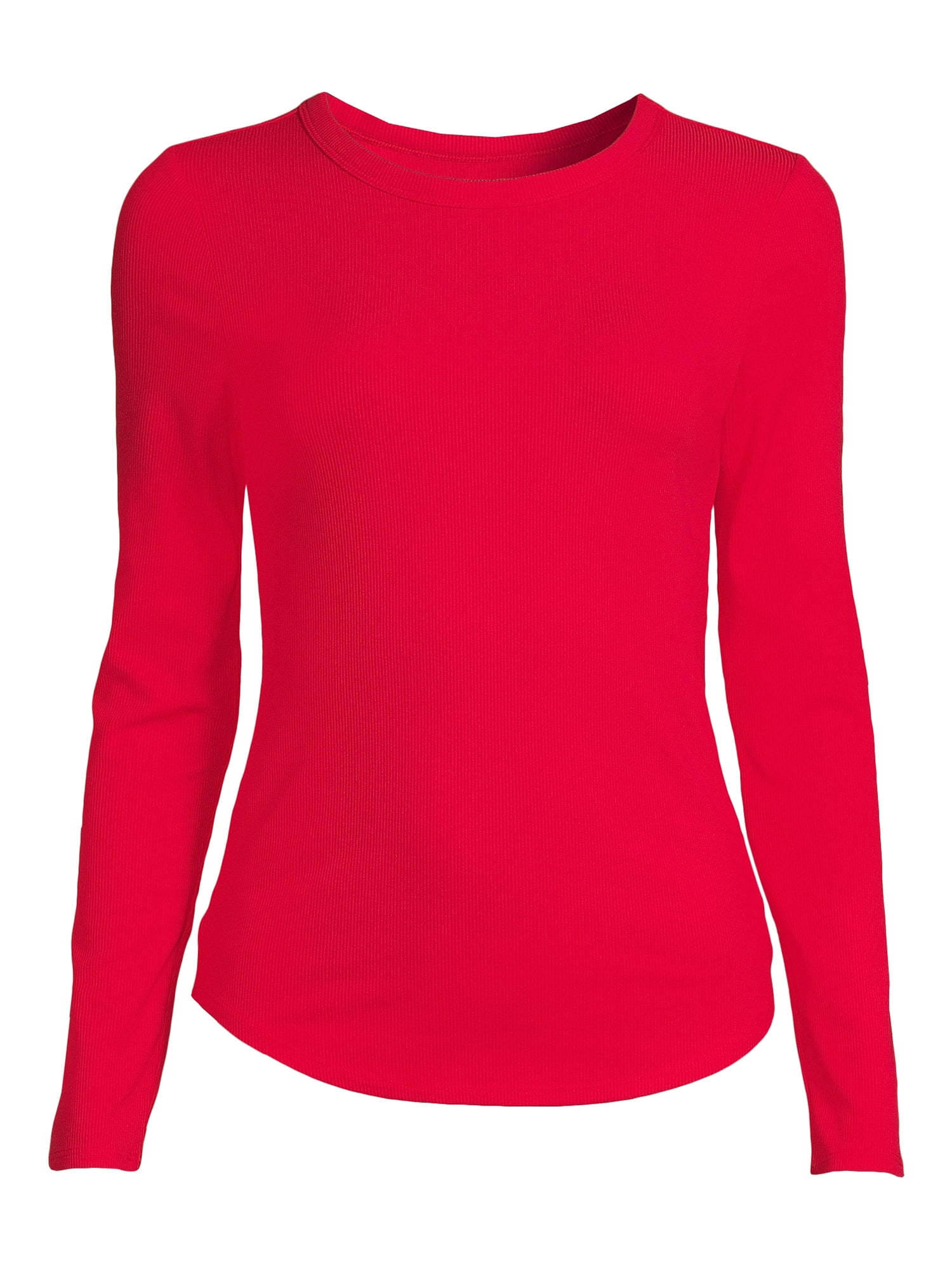 No Boundaries Women's Juniors Long Sleeve T Shirt LARGE (11-13) Brilliant  Red - Conseil scolaire francophone de Terre-Neuve et Labrador