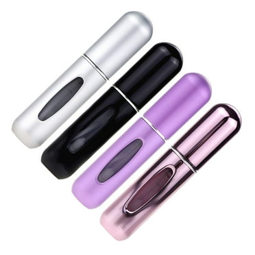 Refillable Perfume Atomizer Bottle, 4 Pack Portable Mini Cosmetic Pump Dispensers, 5ml Travel Perfume Spray