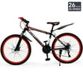 thumbnail image 3 of 26" Mountain Bike for Men/Women, 24 Speed Shimano Twist Shifting, Front or Dual Suspension, Comfort Saddle Red/White/Blue/Green, 3 of 11